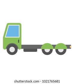 
Semi truck vector icon in flat design 
