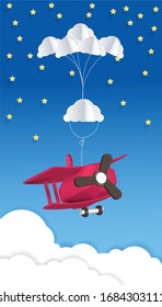 Semi-3D realistic plane and sky art images