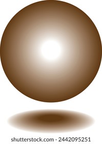 Semi-Black Muddy Ball simple vector illustration