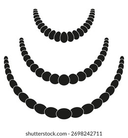 Semicircle dots formation. Curve pattern Vector element. Abstract geometric shape. White background figure. EPS 10.