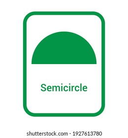 semicircle geometric shape for preschoolers