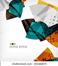 Semicircle geometric vector abstract composition with place for text