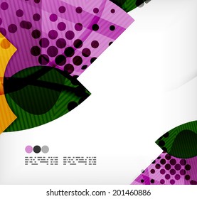 Semicircle geometric vector abstract composition with place for text