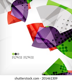 Semicircle geometric vector abstract composition with place for text