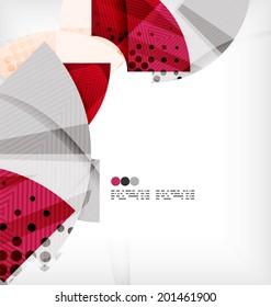 Semicircle geometric vector abstract composition with place for text