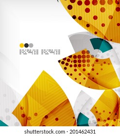 Semicircle geometric vector abstract composition with place for text