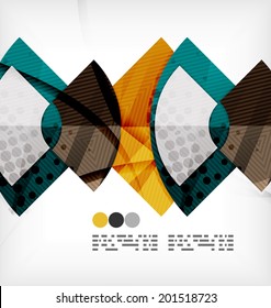Semicircle geometric vector abstract composition with place for text