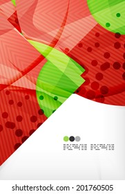 Semicircle geometric vector abstract composition with place for text