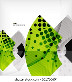 Semicircle geometric vector abstract composition with place for text