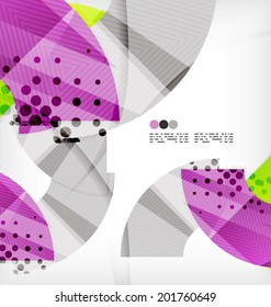 Semicircle geometric vector abstract composition with place for text