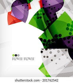 Semicircle geometric vector abstract composition with place for text