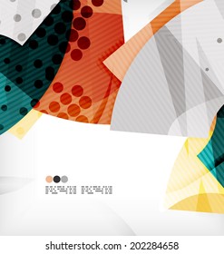 Semicircle geometric vector abstract composition with place for text