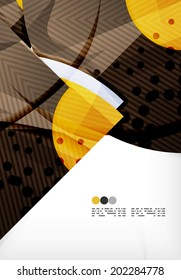 Semicircle geometric vector abstract composition with place for text