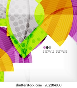 Semicircle geometric vector abstract composition with place for text