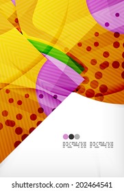 Composición abstracta de vector geométrico semicírculo con lugar para texto