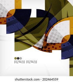 Semicircle geometric vector abstract composition with place for text