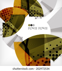 Semicircle geometric vector abstract composition with place for text