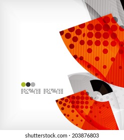 Semicircle geometric vector abstract composition with place for text