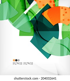 Semicircle geometric vector abstract composition with place for text