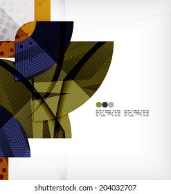 Semicircle geometric vector abstract composition with place for text