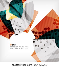 Semicircle geometric vector abstract composition with place for text