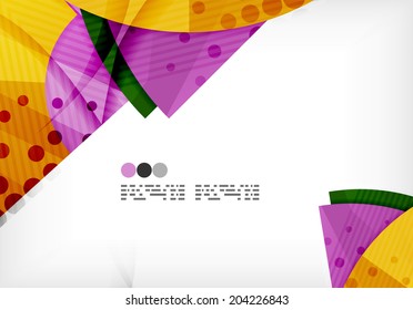 Semicircle geometric vector abstract composition with place for text