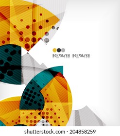 Semicircle geometric vector abstract composition with place for text