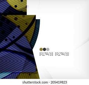 Semicircle geometric vector abstract composition with place for text