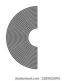 semicírculo semicírculo de forma de arco negro registro de la plantilla de repetición de arco de anillo minimalista textura geométrica de bucle radial de unión de arte digital ilustración de patrón vectorial de diseño de papel pintado estilo arco curvatura de curvatura de 70.