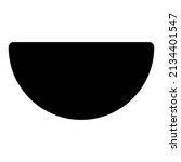 semicircle icon with black color