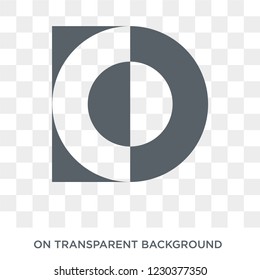 Semicircle icon. Semicircle design concept from Geometry collection. Simple element vector illustration on transparent background.