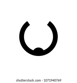 semicircle icon. Element of minimalistic icon for mobile concept and web apps. Signs and symbols collection icon for websites, web design, mobile app on white background