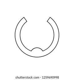 semicircle icon. Element of web for mobile concept and web apps icon. Thin line icon for website design and development, app development