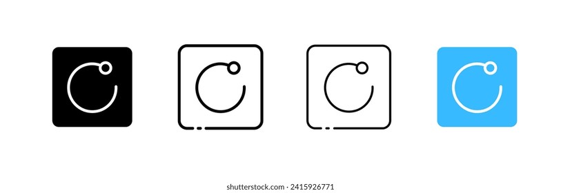 Semicircle icons set. Different styles, semicircle for icon design. Vector icons