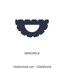 semicircle isolated icon. Simple element illustration from geometry concept. semicircle editable logo symbol design on white background. Can be use for web and mobile.