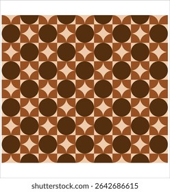 semicircle pattern in light brown and dark brown is suitable for wall decor
