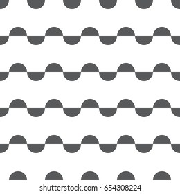 Semicircle pattern , seamless background , vector.