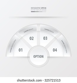 semicircle presentation white color
