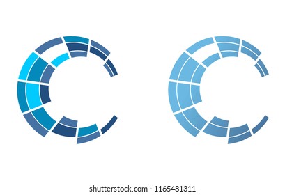 semicircle of rectangles, digital technology