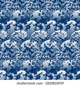 Semicircle seamless pattern. Spotted print. The semicircles are superimposed on each other like scales. Geometric background. Bold trendy modern geo wallpaper. Artistic abstract ornament.