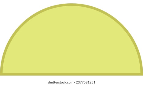 semicircle shape in geometric for mathematics and science