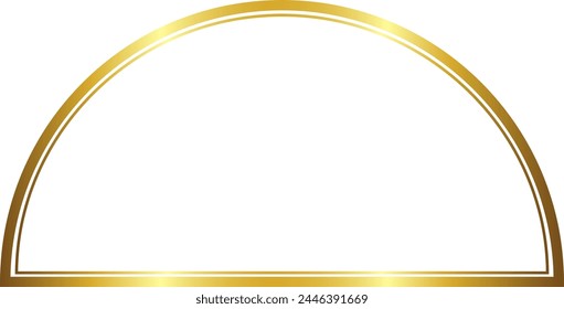 Semicircle Shape Gold picture frame luxury golden frame gold border Golden vector framework banner decoration decorative element template isolated background frame picture wedding frames