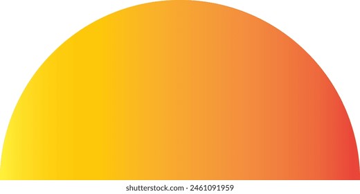 Semicircle shape icon eps 10 