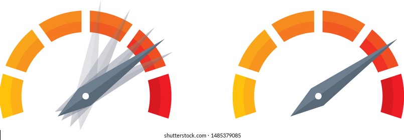 Semicircle Speed Dial Vector Speed Test Stock Vector Royalty Free