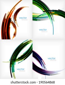 Semicircle stripes modern abstract template.