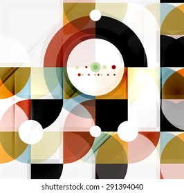 Semicircle triangle pattern. Abstract mosaic background, online presentation website element or mobile app cover 
