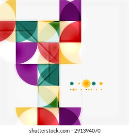 Semicircle triangle pattern. Abstract mosaic background, online presentation website element or mobile app cover 