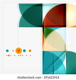 Semicircle triangle pattern. Abstract mosaic background, online presentation website element or mobile app cover 