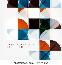 Semicircle triangle pattern. Abstract mosaic background, online presentation website element or mobile app cover 