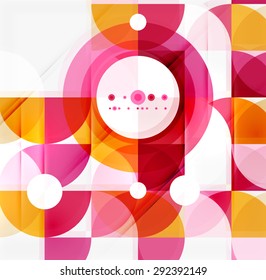 Semicircle triangle pattern. Abstract mosaic background, online presentation website element or mobile app cover 